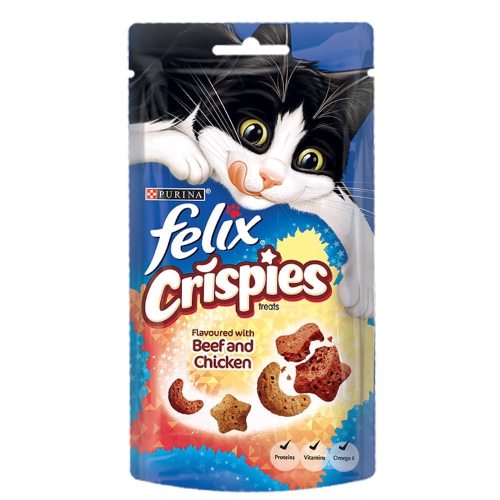Felix Crispies Cat Treats with Beef & Chicken 45g