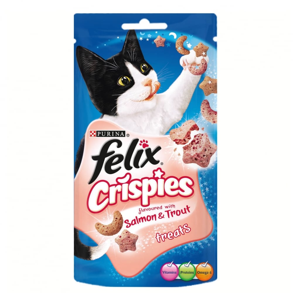 Felix Crispies Cat Treats with Salmon & Trout 45g