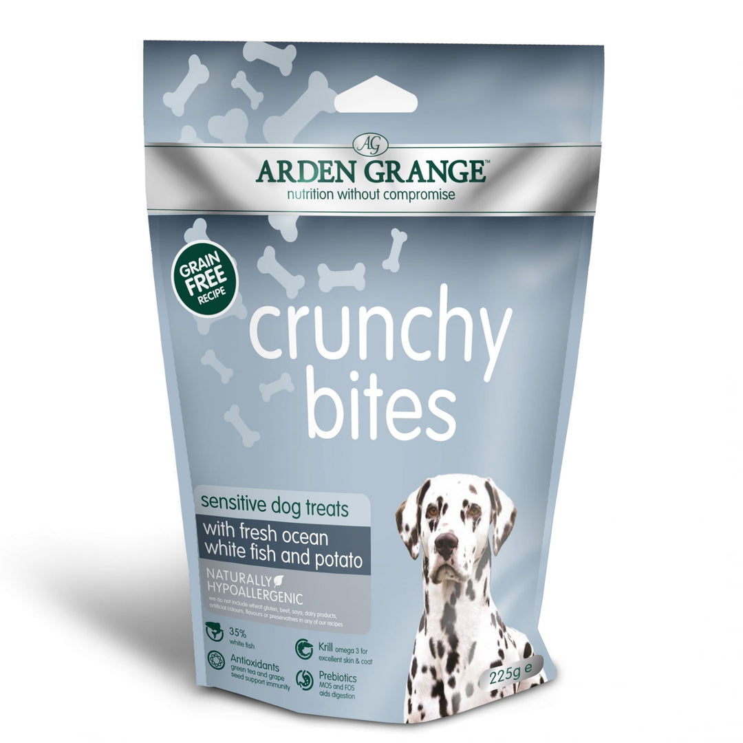 Arden Grange Crunchy Bites Sensitive Dog Treats 225g
