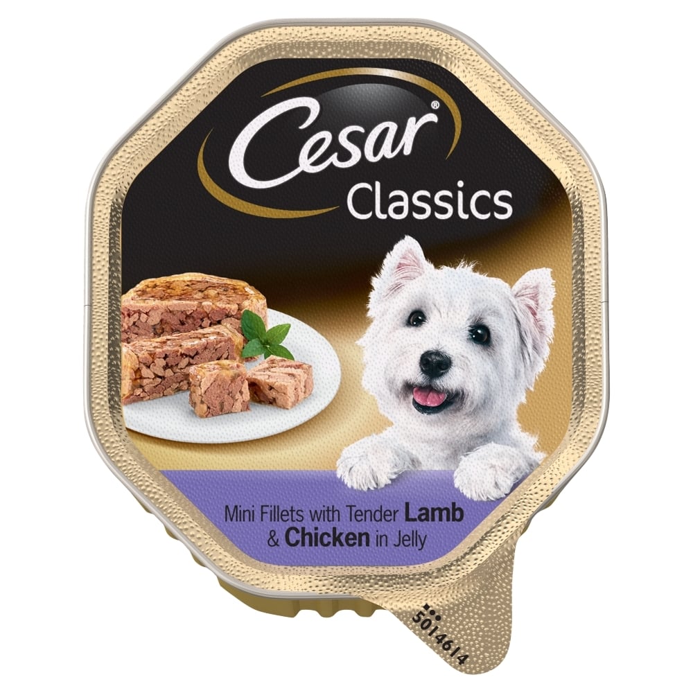 Cesar Classics Mini Fillets for Dogs with Lamb & Chicken in Jelly 150g