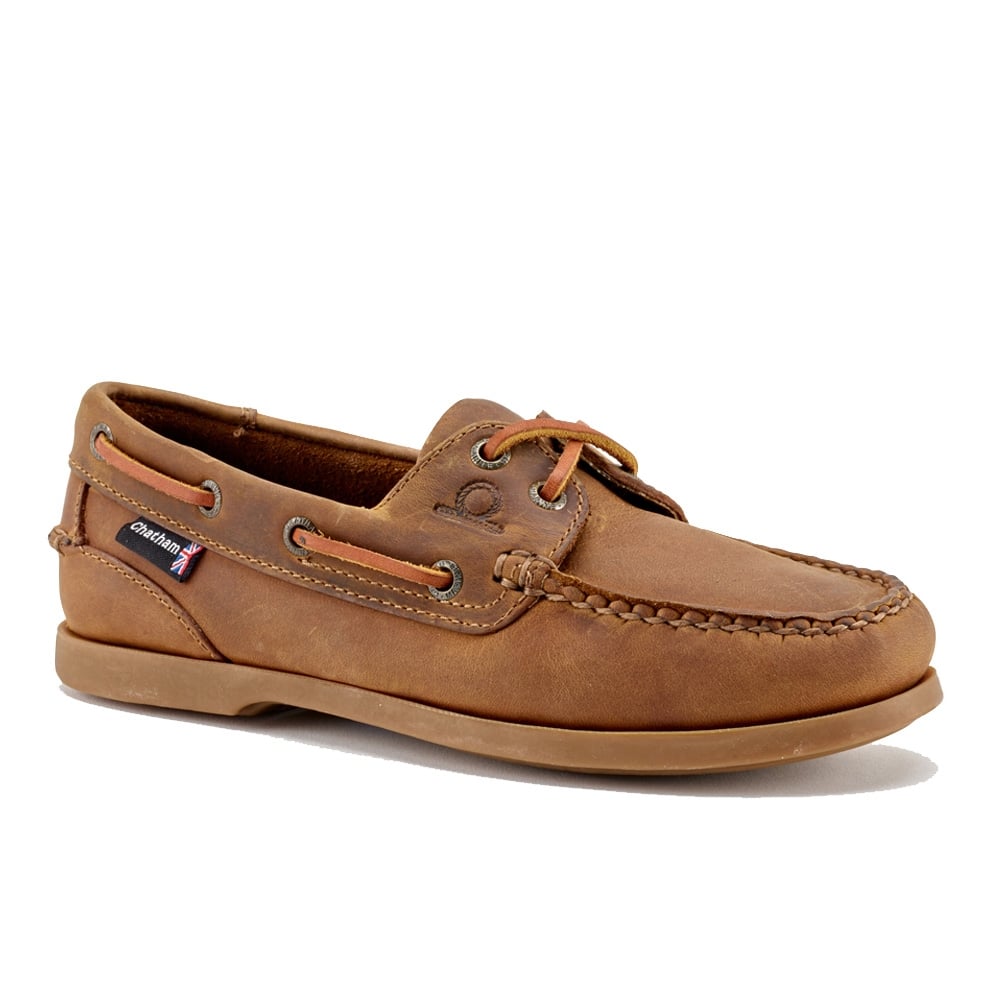 The Chatham Ladies Deck Lady G2 Boat Shoes in Brown#Brown