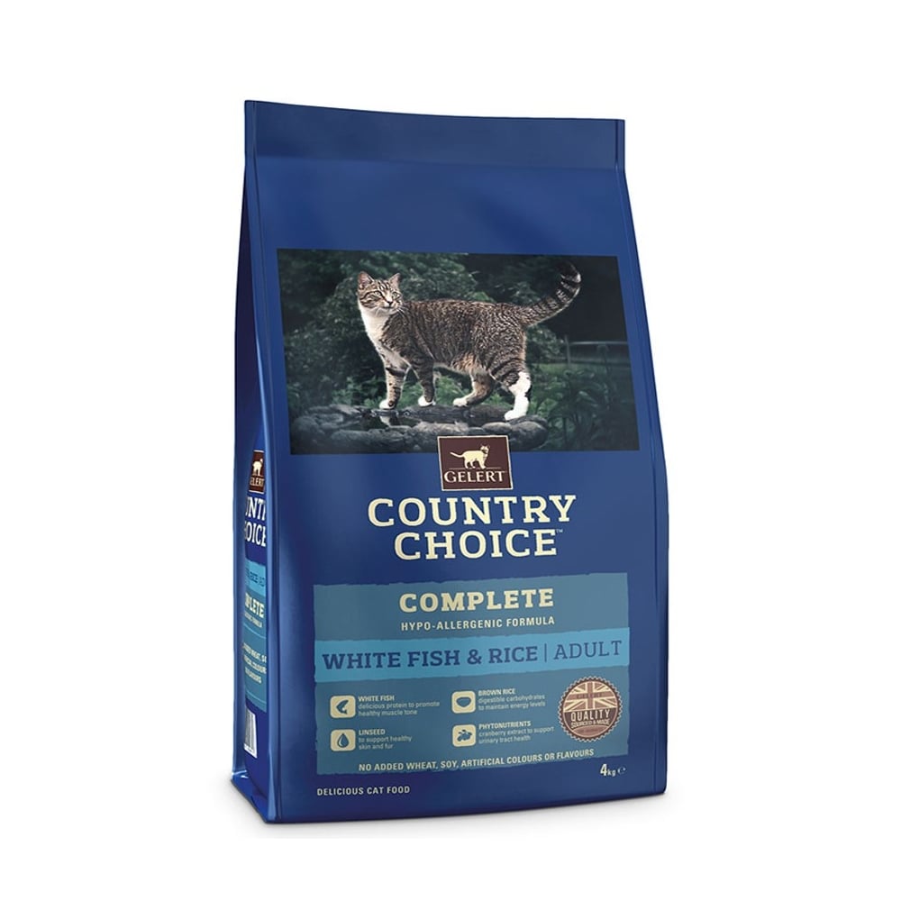 Gelert Country Choice Dry Cat Food with White Fish & Rice 1.5kg