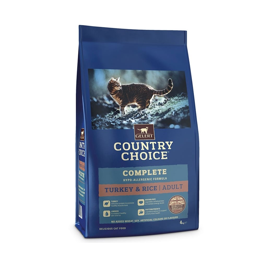 Gelert Country Choice Dry Cat Food with Turkey & Rice 1.5kg