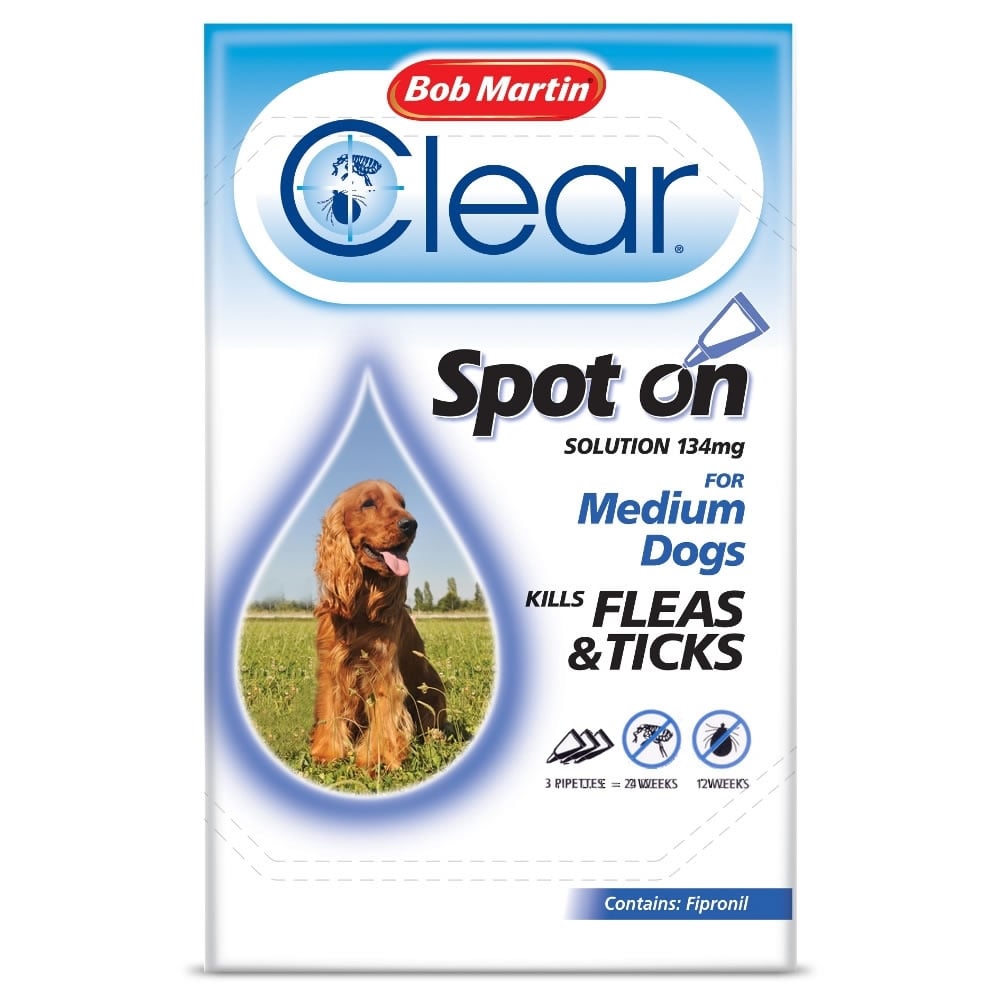 Flea Clear Spot On for Medium Dogs 3 Pips