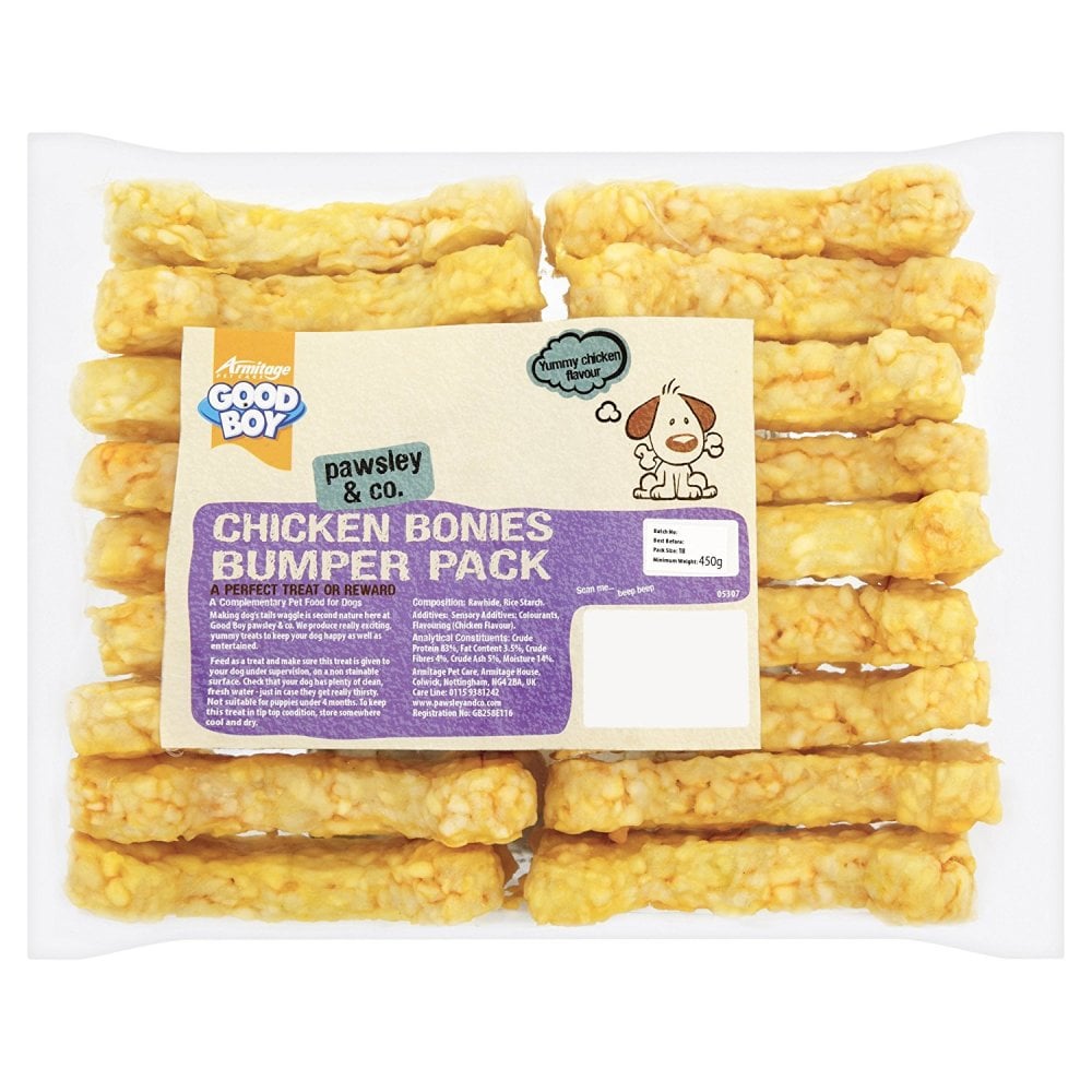 Good Boy Pawsley Chicken Bonies Dog Treats 18 Pack