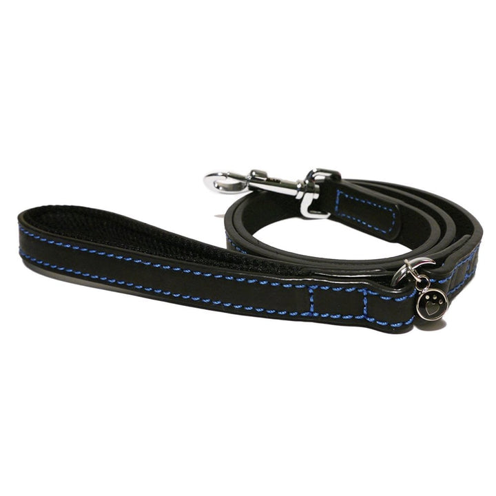 The Rosewood Lux Leather Lead in Black#Black