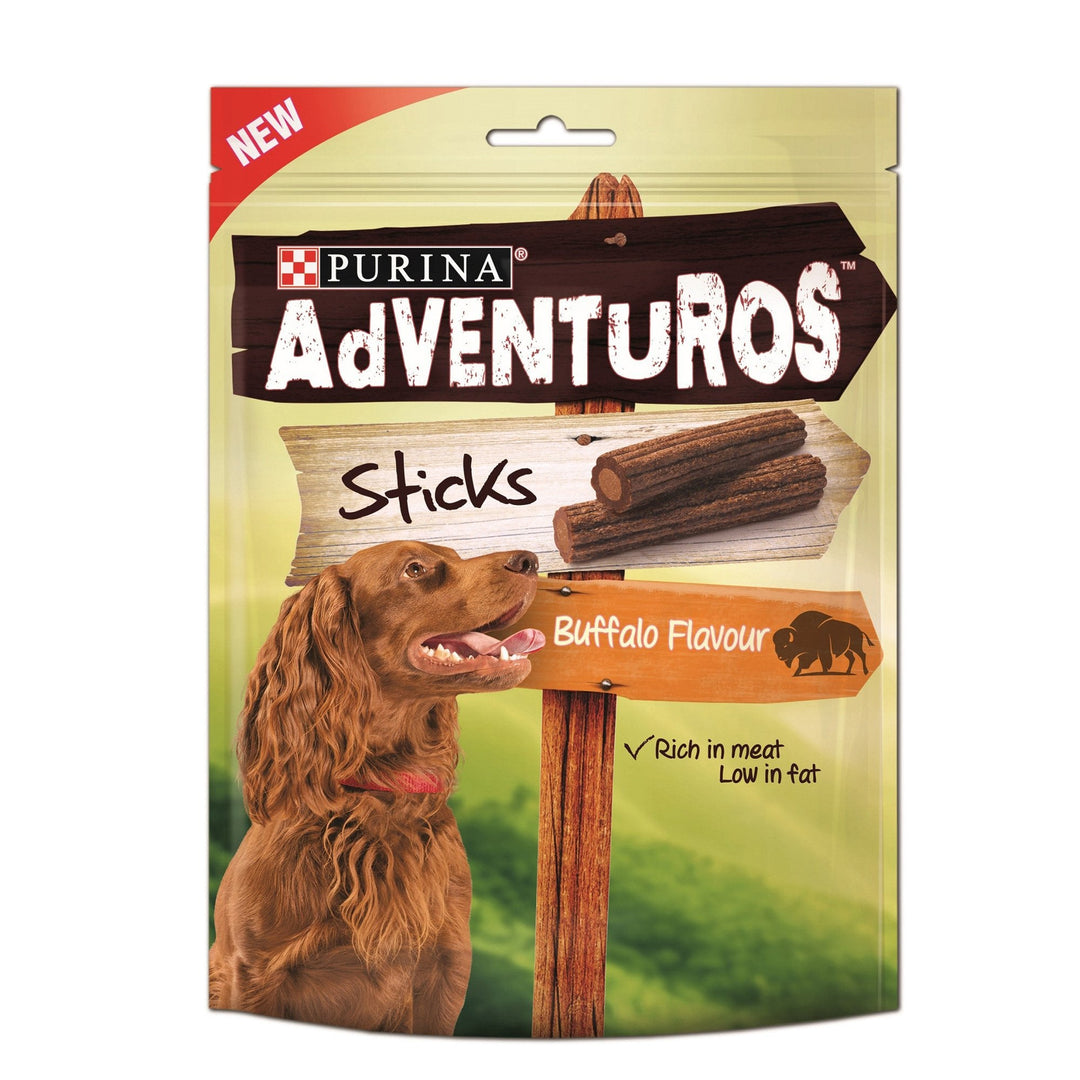 Adventuros Buffalo Flavour Sticks Dog Treats 120g