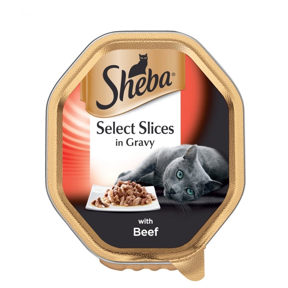 Sheba Select Slices with Beef in Gravy Cat Food Tray 85g