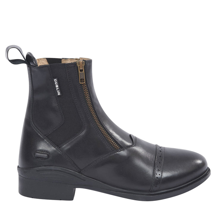 The Dublin Evolution Double Zip Front Paddock Boots in Black#Black
