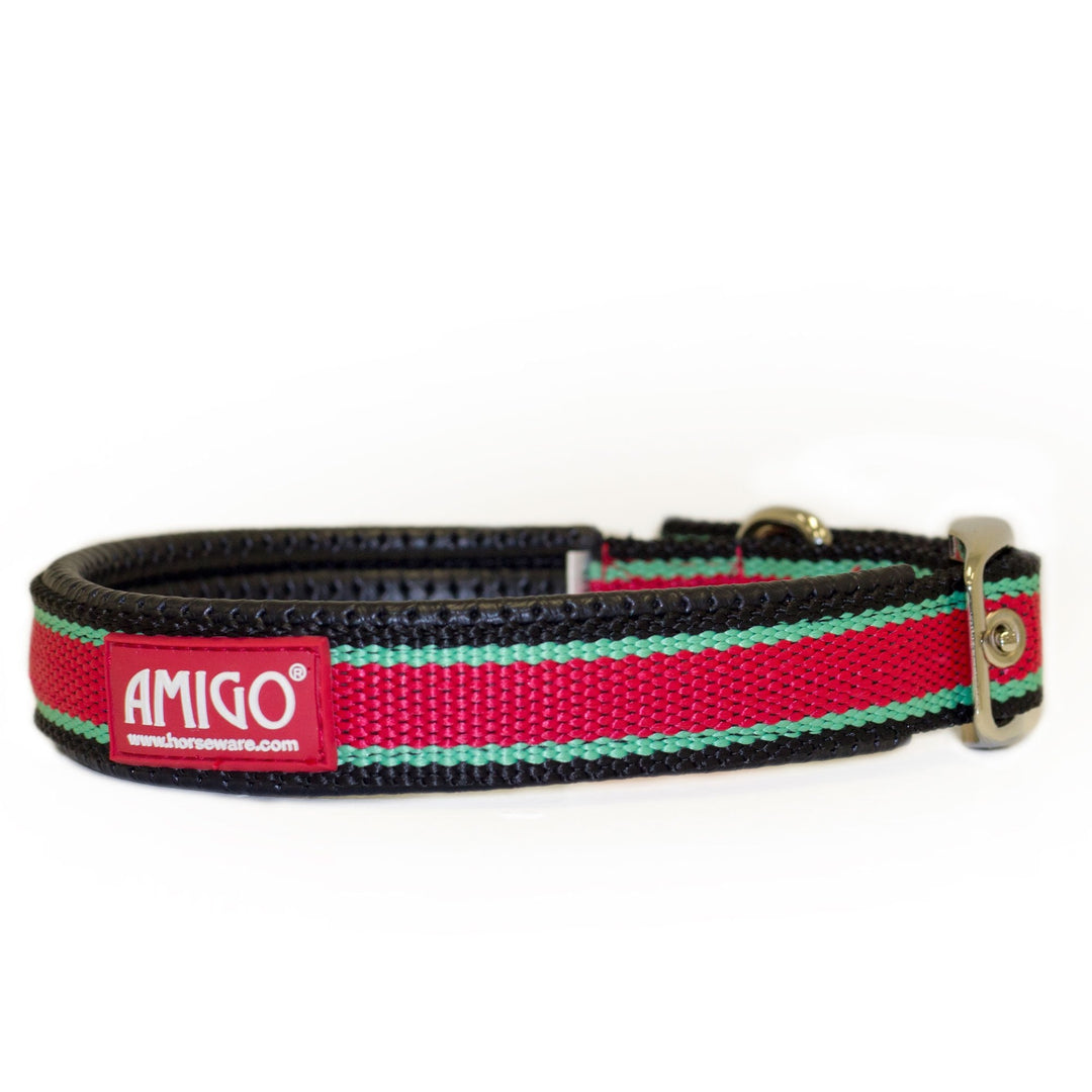 The Amigo Dog Collar in Red#Red