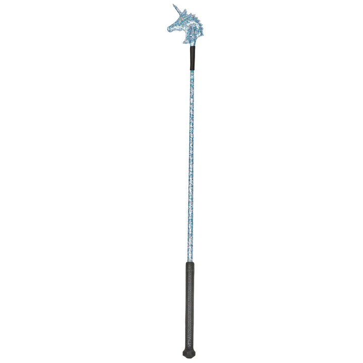The Dublin Sparkly Unicorn Riding Crop in Blue#Blue
