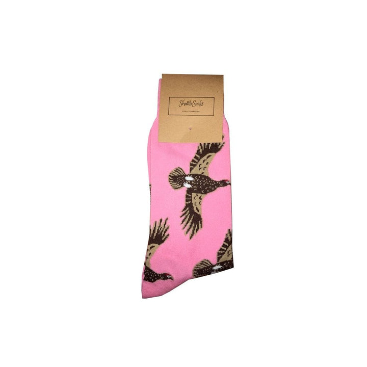 The Shuttle Socks Ladies Flying Grouse Socks in Pink#Pink