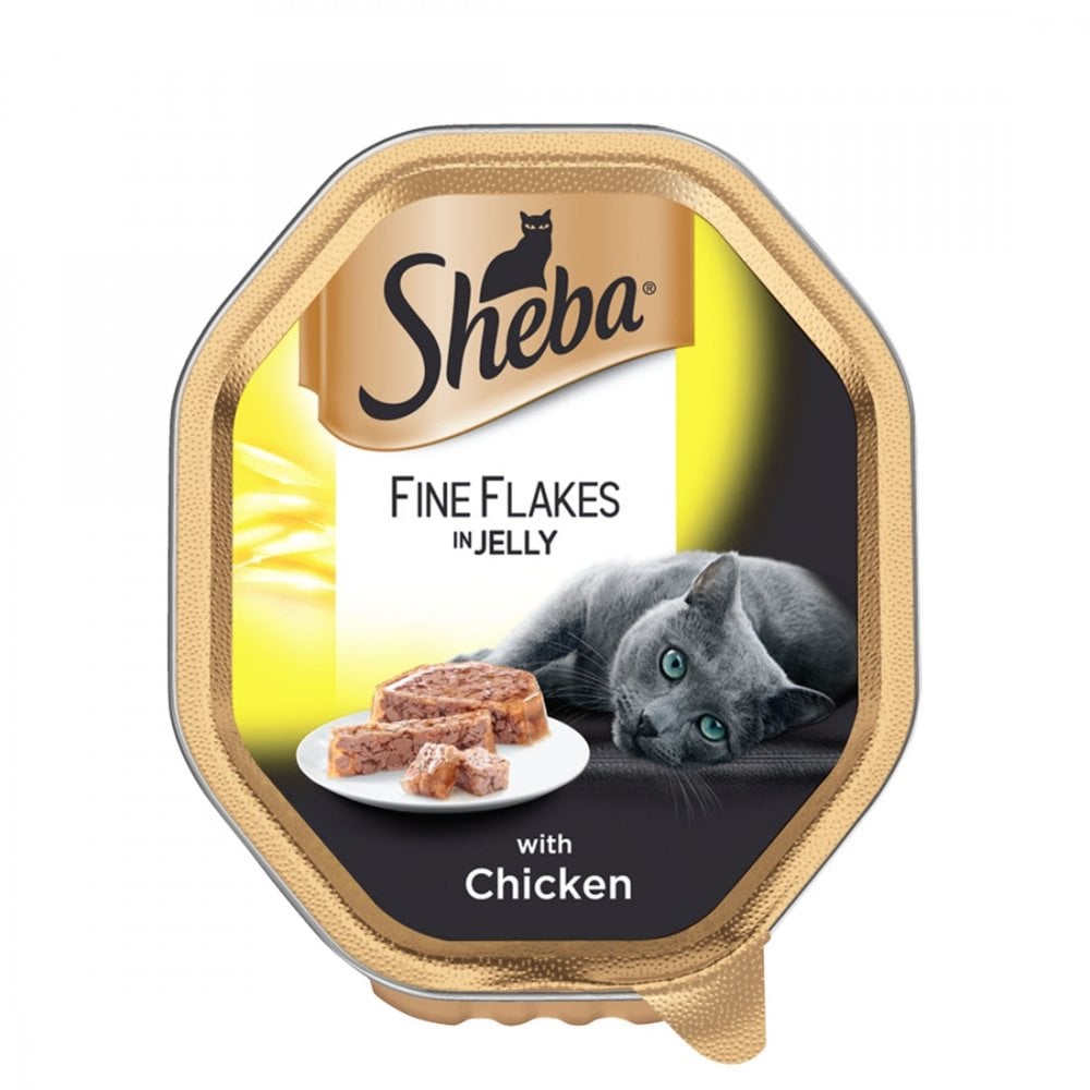 Sheba Fine Flakes with Chicken in Jelly Cat Food Tray 85g