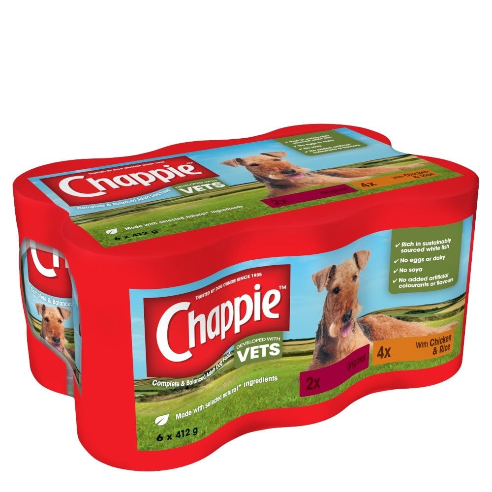 Chappie Favourites Mixed Selection (6x412g Tins) 6 x 412g