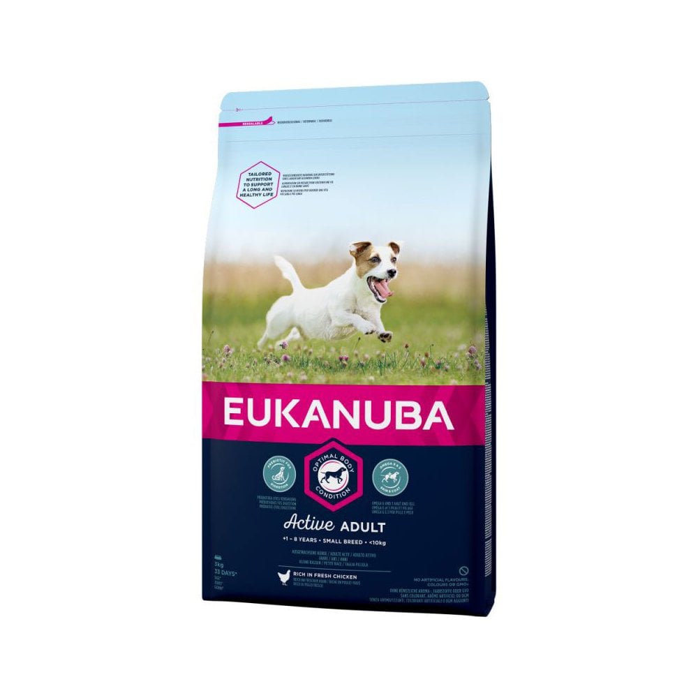 Eukanuba Active Adult Small Breed Dog Food with Chicken 12kg
