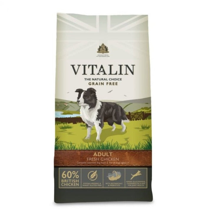 Vitalin Adult Grain Free Dog Food with Fresh Chicken 2kg