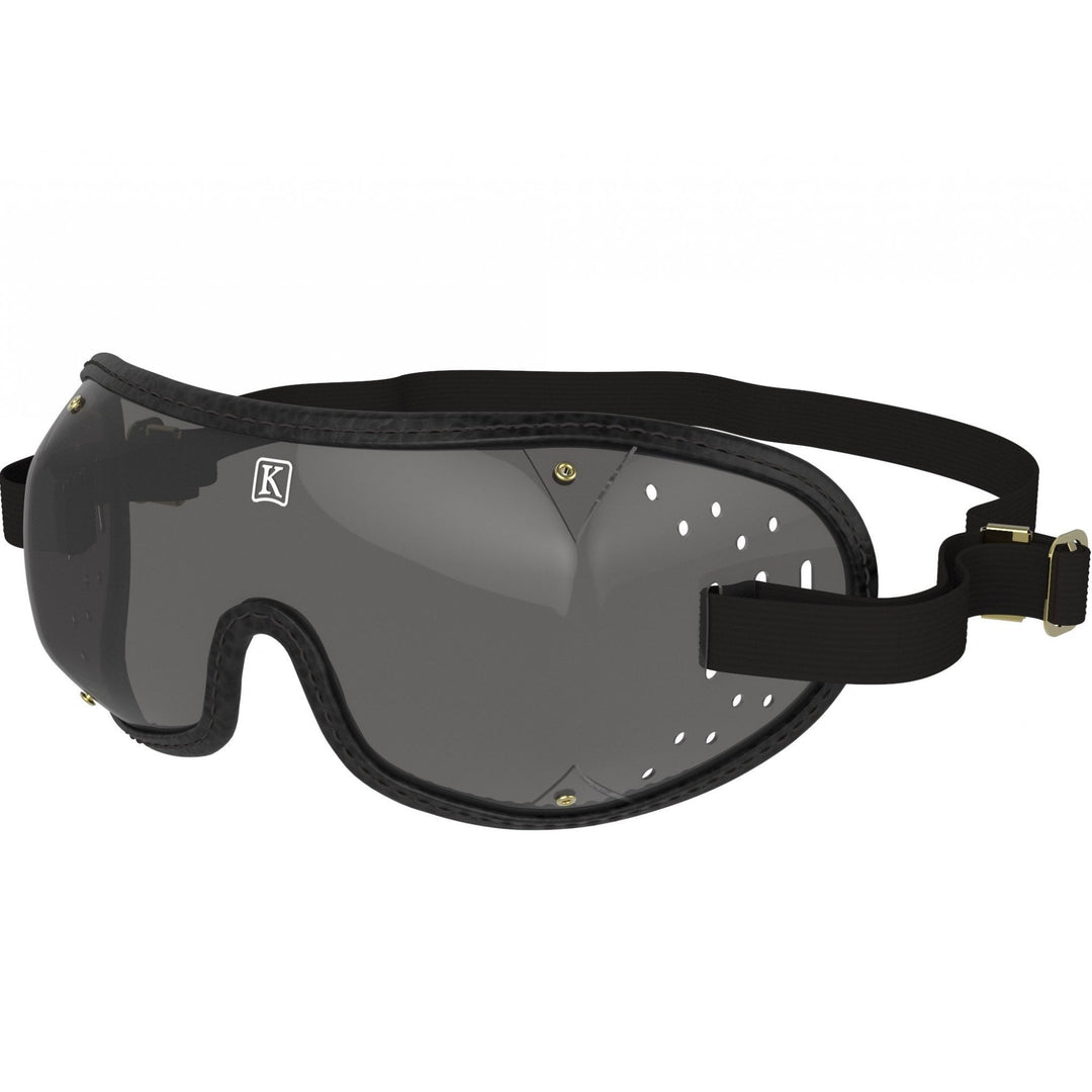 The Kroops Triple Slot Tinted Lens Racing Goggles in Black#Black