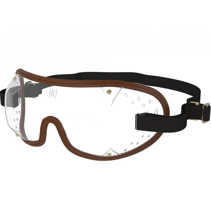 The Kroops Triple Slot Racing Goggles - Clear Lense in Brown#Brown