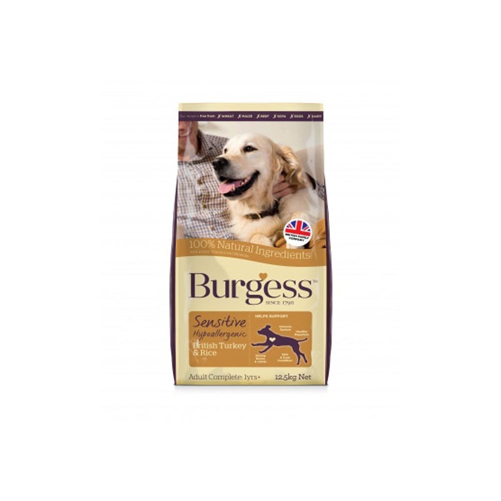 Burgess Sensitive Dog Food with Turkey & Rice 2kg