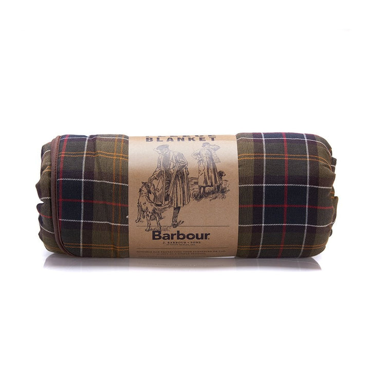 The Barbour Classic Tartan Dog Blanket in Brown#Brown