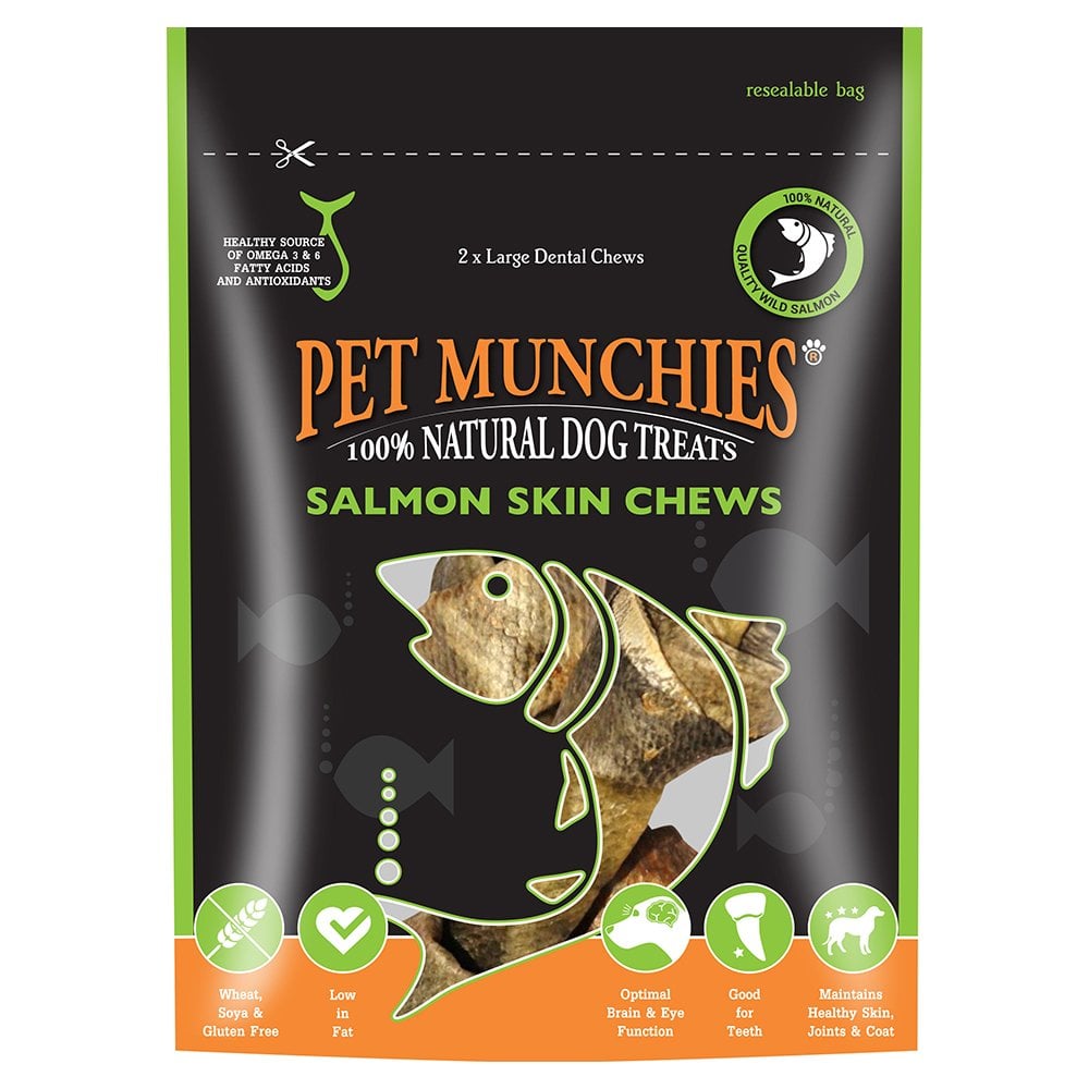 Pet Munchies Salmon Large Dog Chews Treat 125g