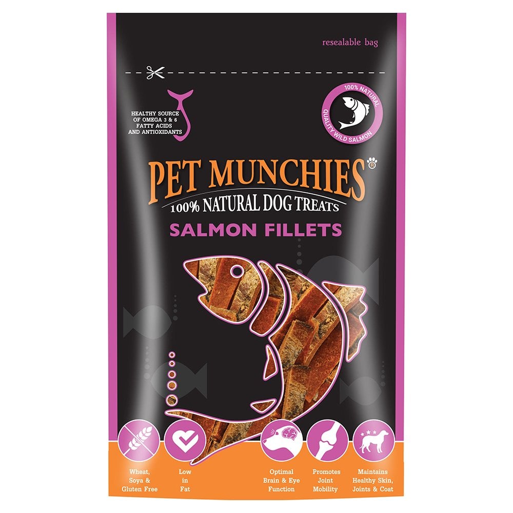 Pet Munchies Salmon Fillets Dog Treats 90g
