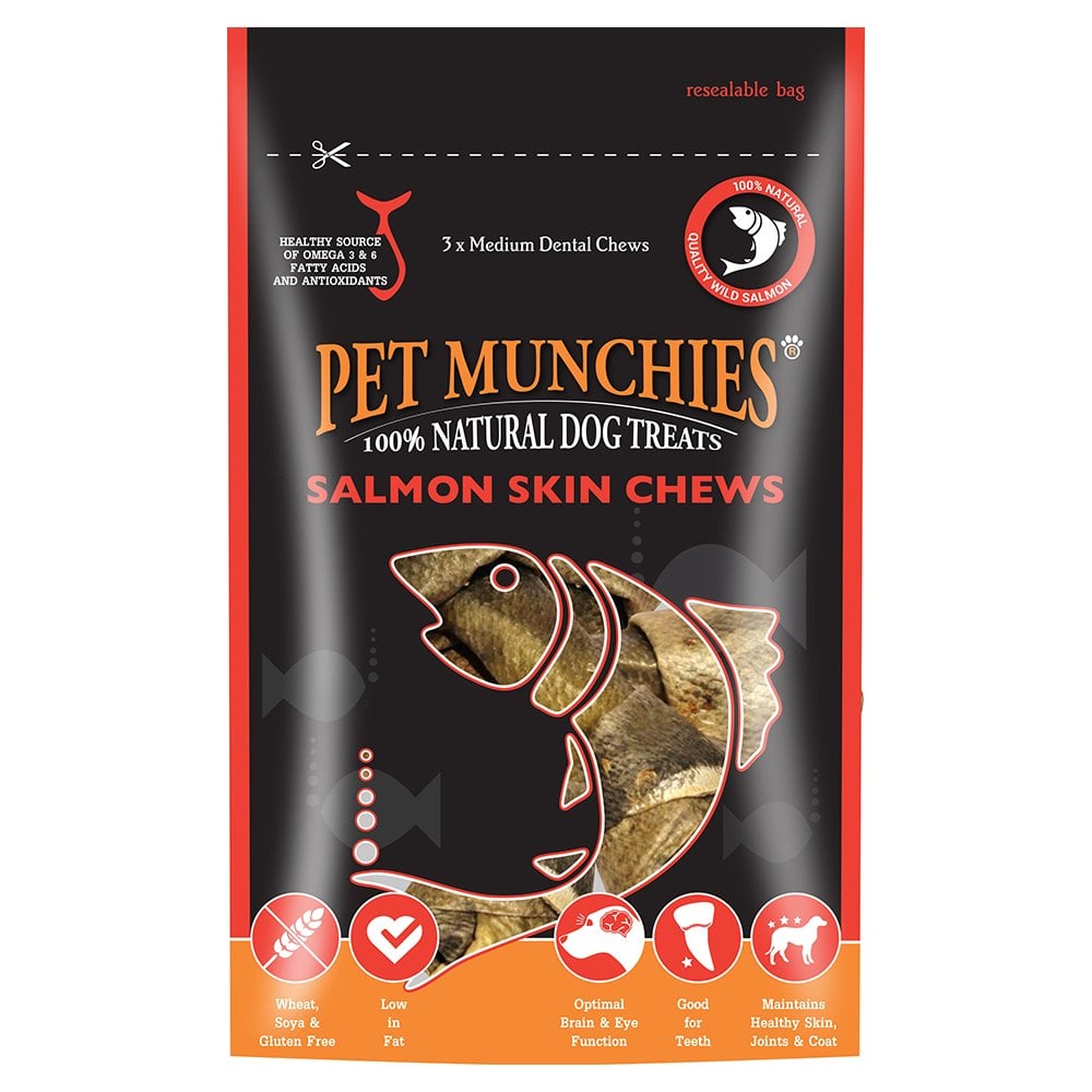 Pet Munchies Salmon Medium Dog Chew Treat 90g