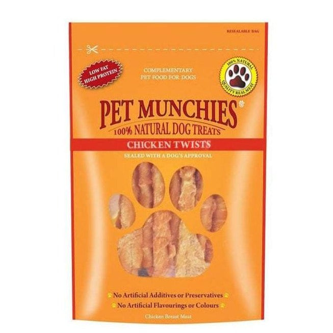 Pet Munchies Natural Chicken Twists Dog Treats 80g