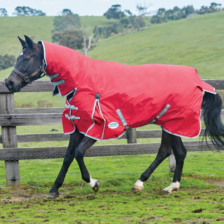 The Weatherbeeta Comfitec Classic 0g Combo Lite Turnout Rug in Red#Red