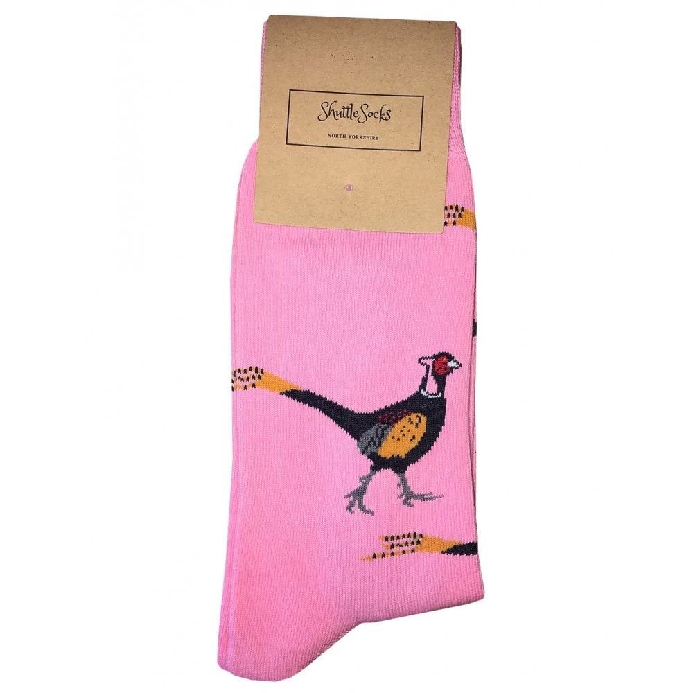 The Shuttle Socks Ladies Pheasant Socks in Pink#Pink