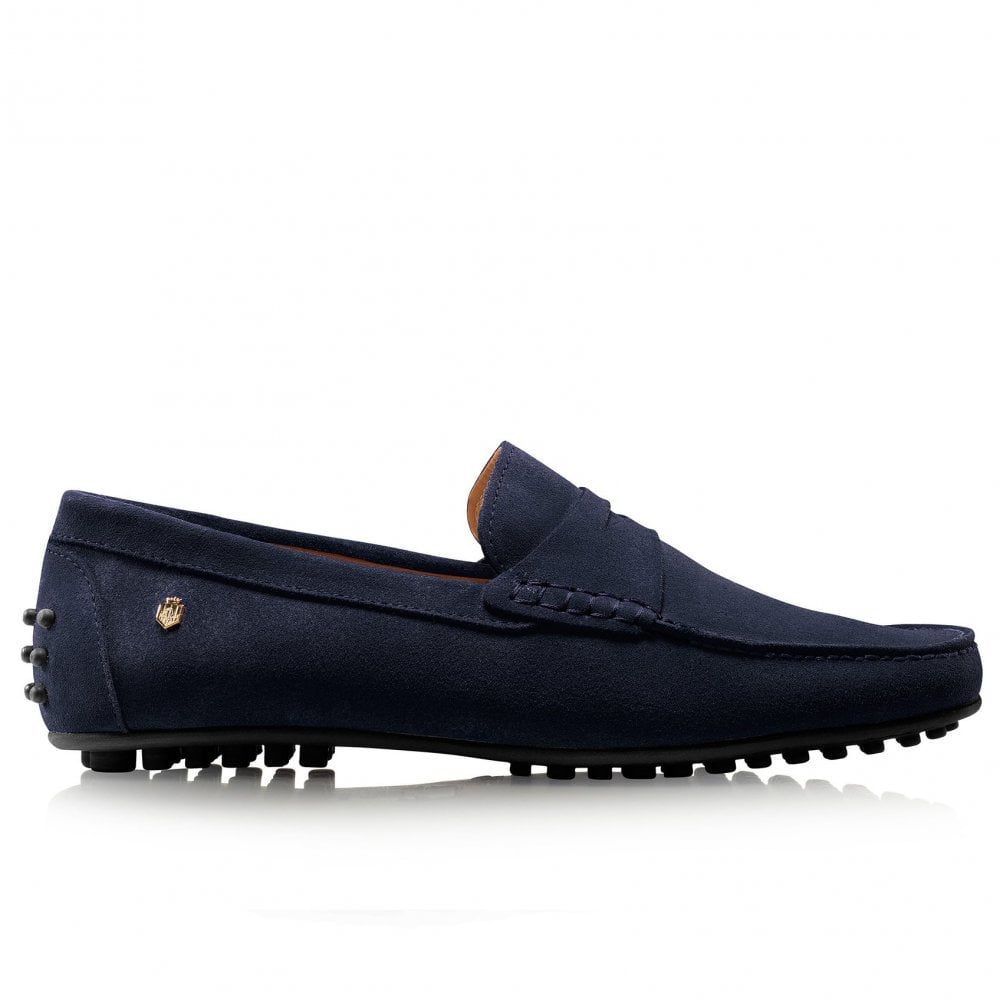 Fairfax & Favor Mens Monte Carlo Suede Shoe#Navy