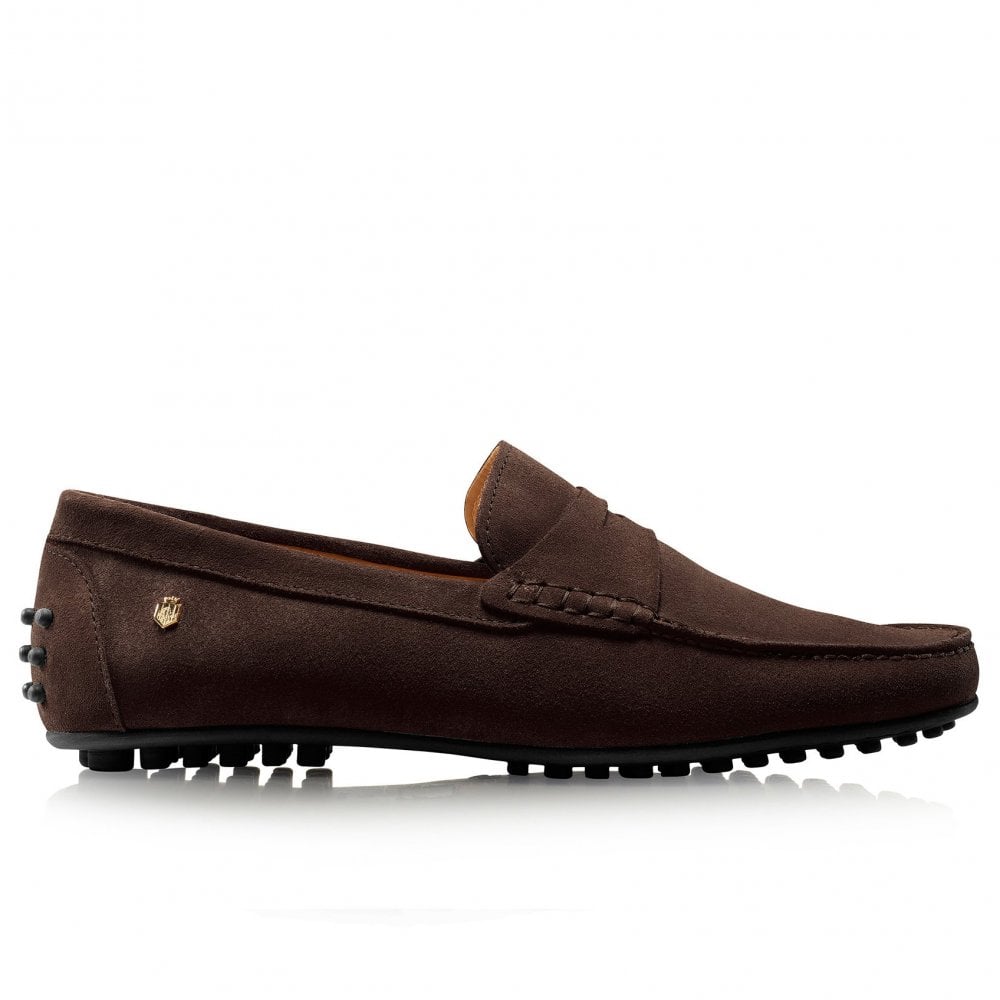 Fairfax & Favor Mens Monte Carlo Suede Shoe#Chocolate