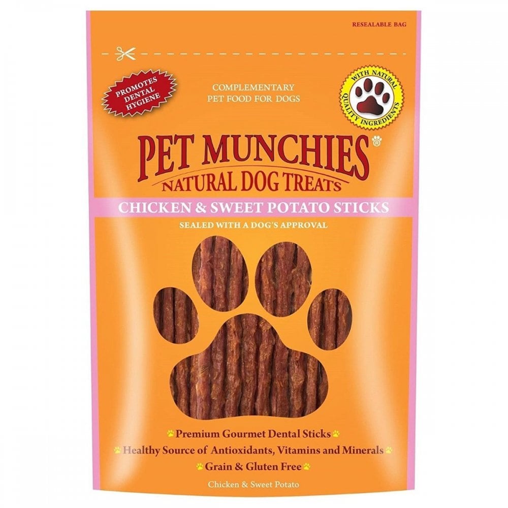 Pet Munchies Chicken & Sweet Potato Sticks Dog Treats 90g