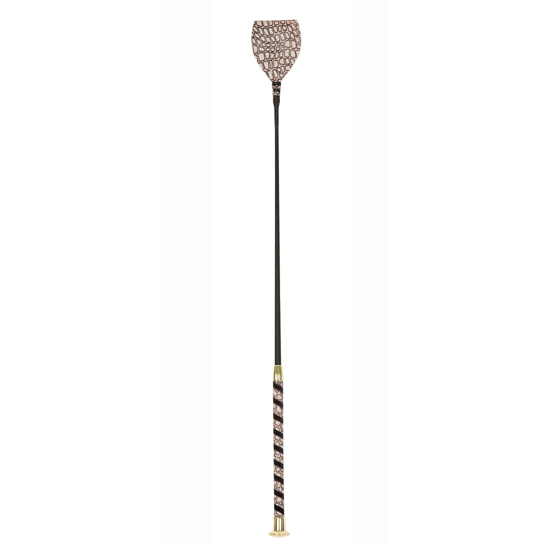 Dublin Leather Touch Riding Crop in Rose Gold#Rose Gold