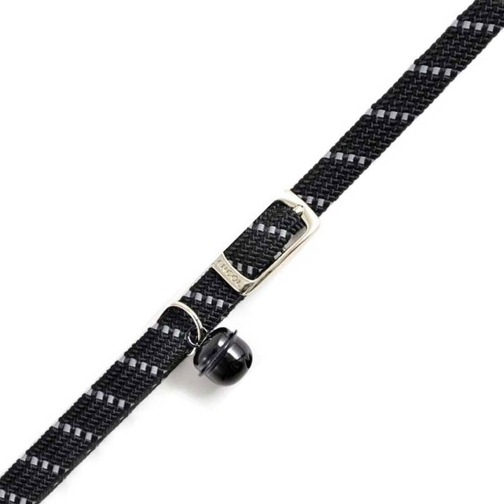 The Ancol Soft Weave Reflective Cat Collar in Black#Black