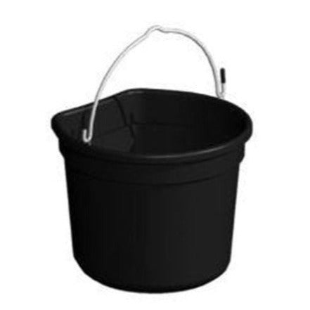 The Flat Backed Stable Bucket in Black#Black