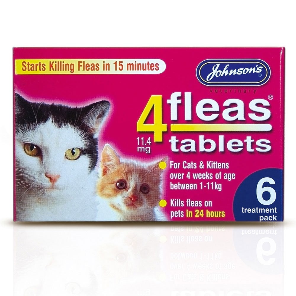 Johnsons 4Fleas Tablets for Cats & Kittens 6 Pack