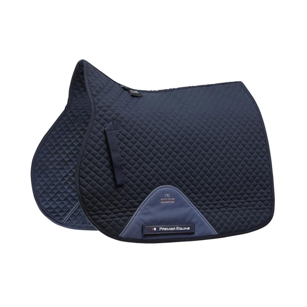 The Premier Equine Plain Cotton GP/Jumping Square in Navy#Navy