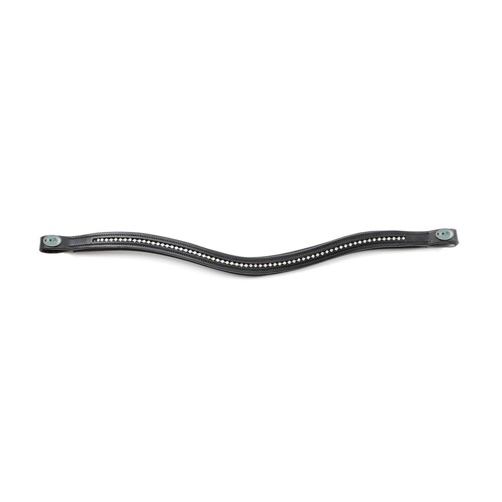 Premier Equine Elaborare Shaped Diamante Browband#Black