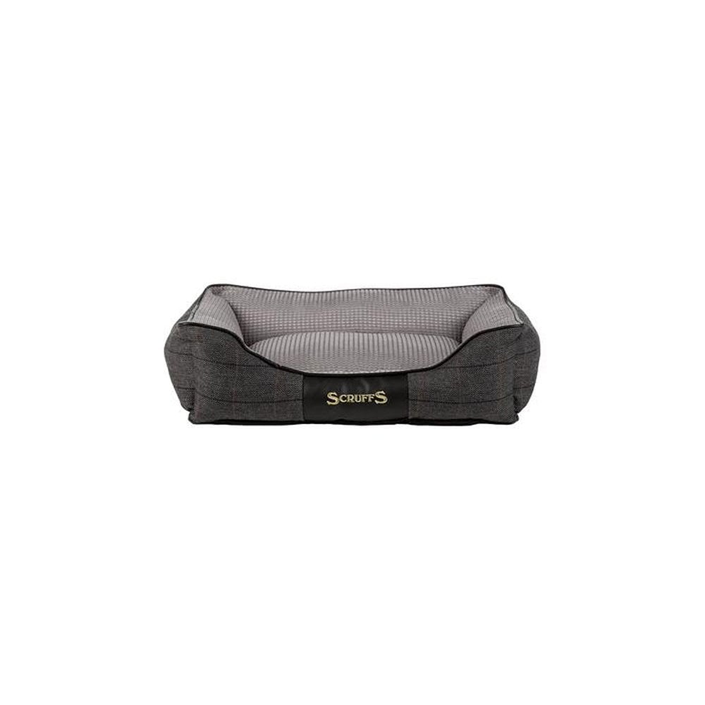 The Scruffs Windsor Charcoal Box Dog Bed in Grey#Grey