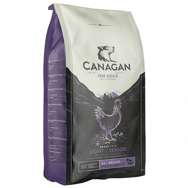 Canagan Light/Senior Grain Free Dog Food with Free Range Chicken 2kg