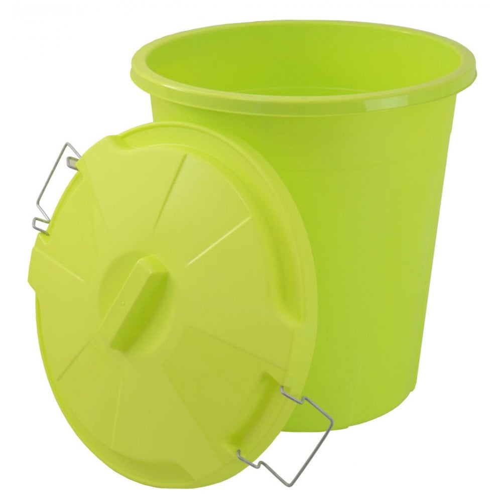 The Lincoln 50 Litre Dustbin & Lid in Green#Green