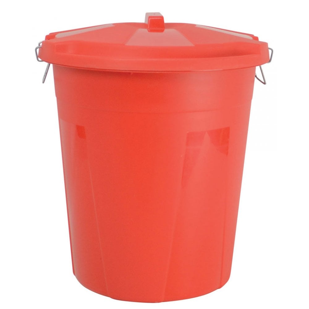 The Lincoln 50 Litre Dustbin & Lid in Red#Red