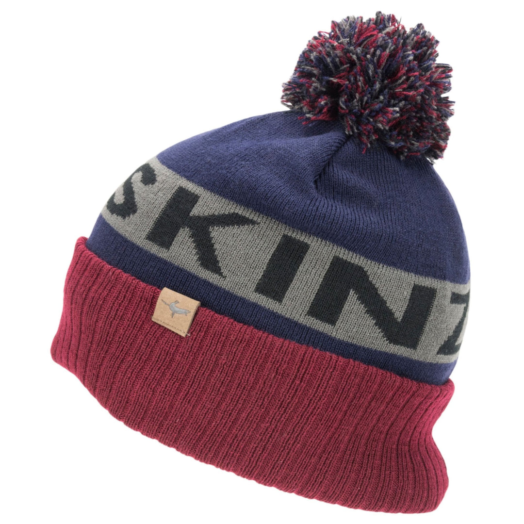 The Sealskinz Water Repellent Cold Weather Bobble Hat in Navy#Navy