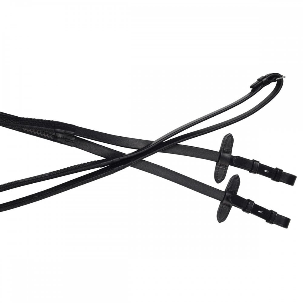 The Collegiate Flexi Grip Reins IV in Black#Black