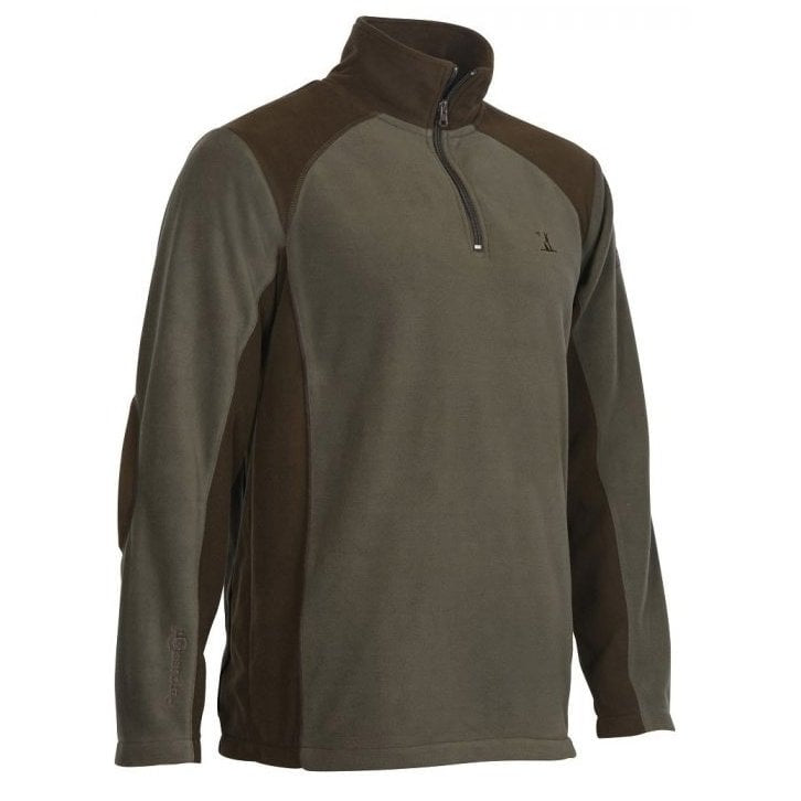 The Percussion Mens Embroidered Fleece Hunting Jacket in Green#Green