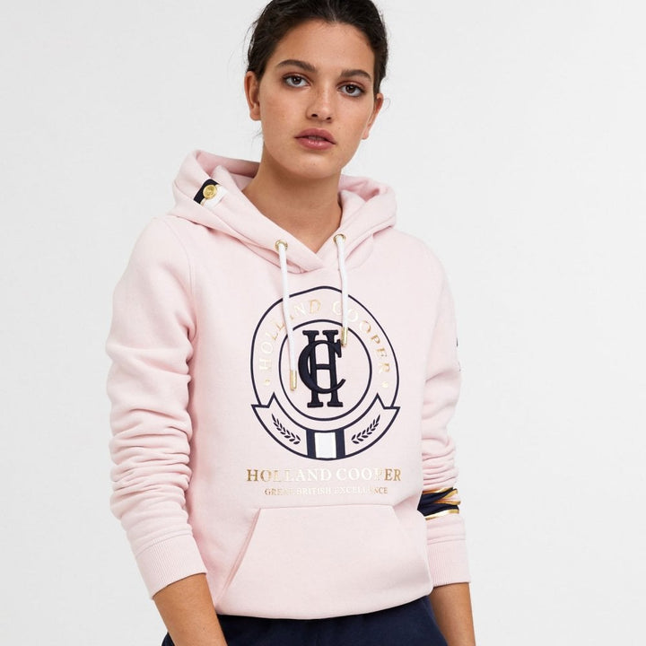 The Holland Cooper Ladies Heritage Hoodie in Pink#Pink