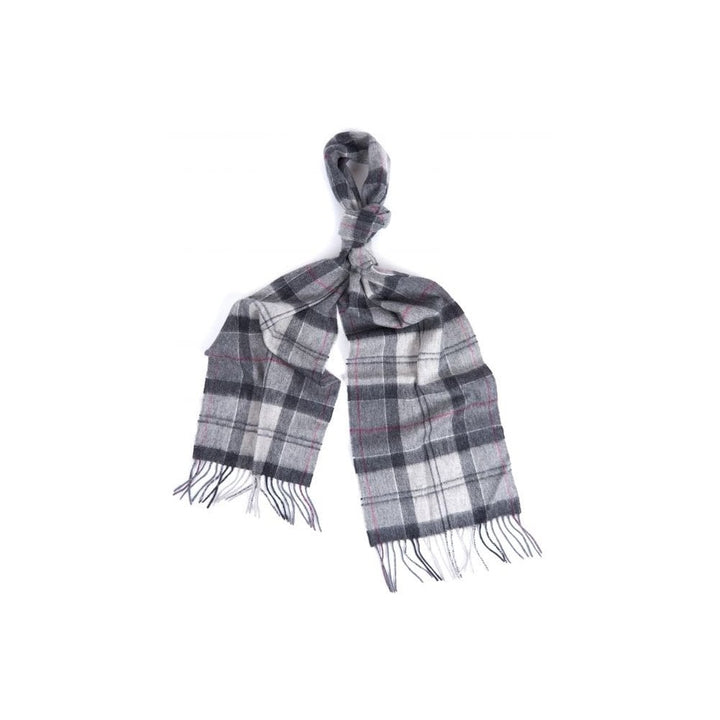 Barbour Ladies Tartan Scarf in Grey#Grey