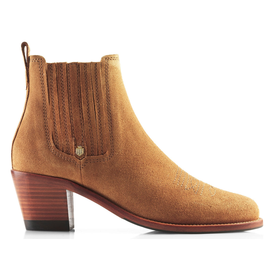 The Fairfax & Favor Ladies Rockingham Suede Ankle Boot in Tan#Tan
