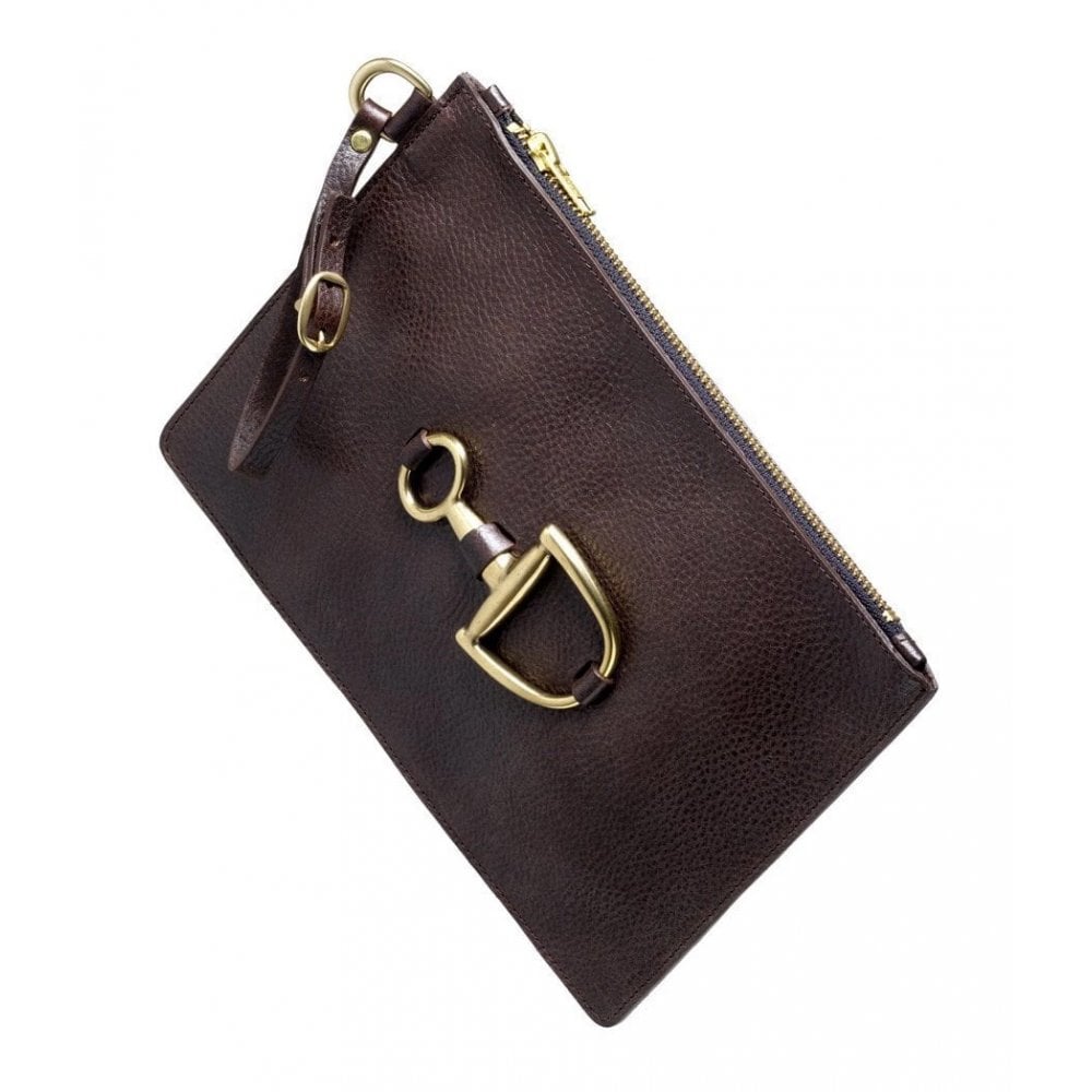 The Mackenzie & George Windsor Clutch Bag in Chocolate#Chocolate